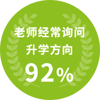 老师经常询问升学方向 92%